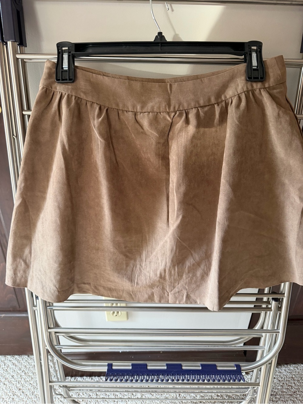 Sabine Brown Suede-Look Circle Skirt